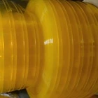 PVC Strip Curtain Ribbed Double Yellow 1