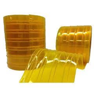 Tirai  Pvc Strip Plastik Kuning Tulang